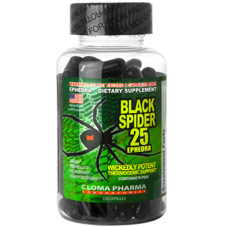 Black Spider ECA Cloma Pharma Ephedra Supplements