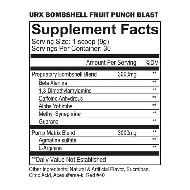 URX Bombshell DMAA PreWorkout Booster by Fatburners.at