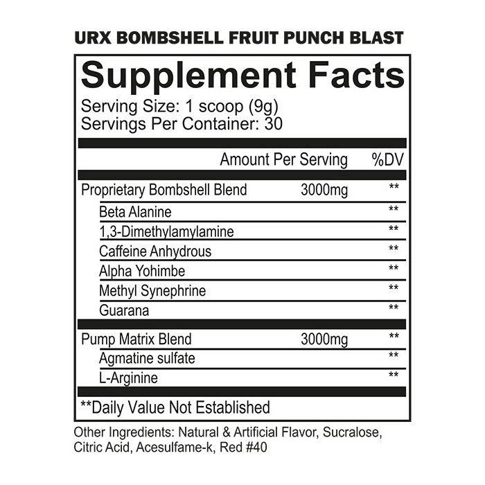 URX Bombshell DMAA Pre-Workout Booster by Fatburners.at