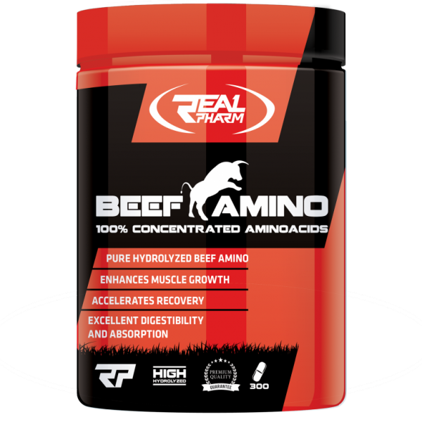 Real Pharm Beef Amino 300 oder 500 TabletenRindfleisch Aminosauren TOP 
