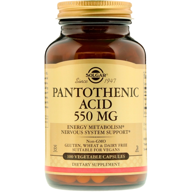 Solgar Pantothenic Acid 550 mg