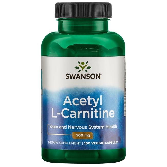 Swanson Acetyl L-Carnitine 500mg 100 Kapseln