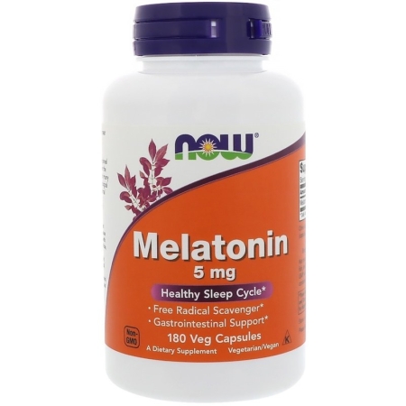 Now Foods Melatonin 5 mg 180 Veg Kapseln