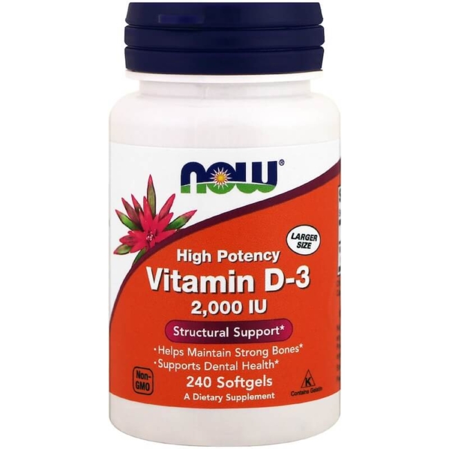 Now Foods Vitamin D3 2000 IU 240 Softgels