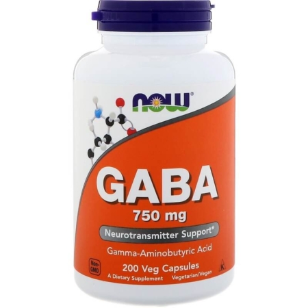 NOW Foods Gaba 750 mg 200 Veg Kapseln