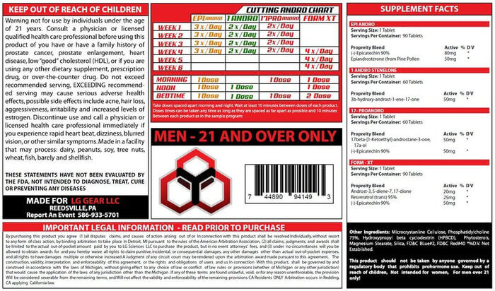 Bulking Andro Kit - Lg Sciences Platinum Series Prohormones