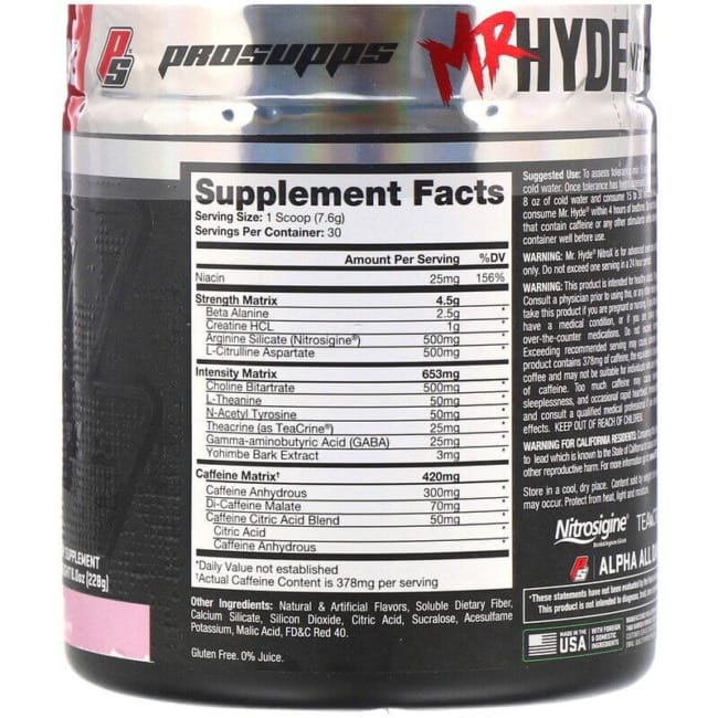 Mr Hyde Pre Workout Booster Pro Supps DMAA Booster kaufen