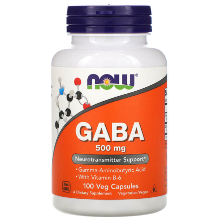 NOW Foods Gaba 500 mg 100 Veg Caps