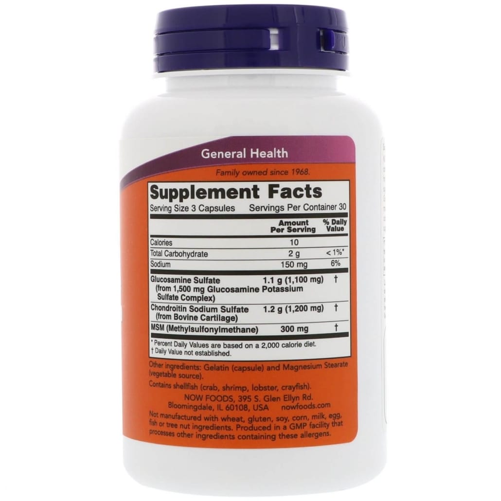 NOW Foods Glucosamine & Chondroitin with MSM for Sale