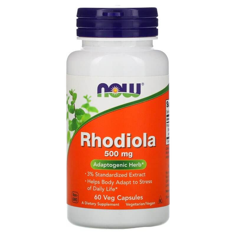 NOW Foods Rhodiola 500 mg 60 Kapseln