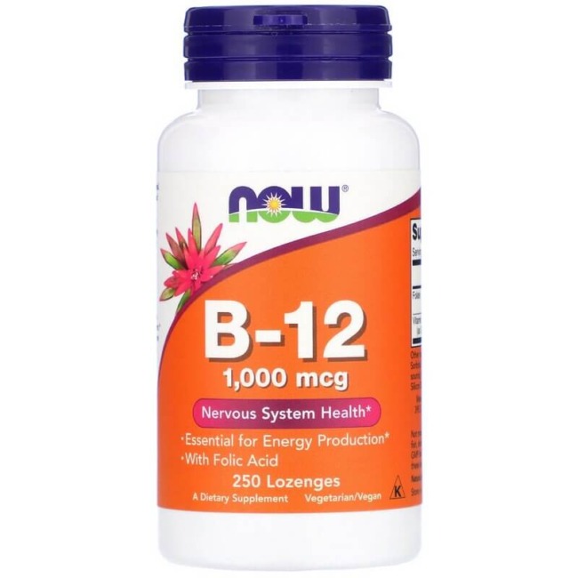 NOW Foods Vitamin B-12 1000 mcg 250 Lutschpastillen