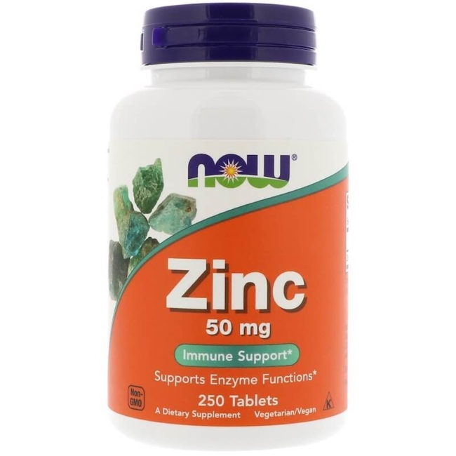 NOW Foods Zinc 50 mg (Gluconate) 250 Tabs