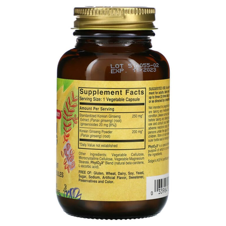 Solgar Korean Ginseng Root Extract Buy now at Fatburners.at