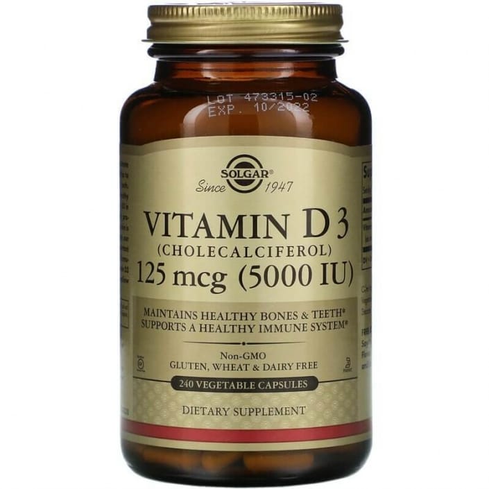 Solgar Vitamin D3 5000 IU Capsules for Best Price at Fatburners.at
