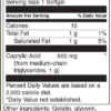 Swanson Caprylic Acid Inhaltsstoffe Facts