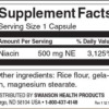 Swanson Niacin 100 mg Inhaltsstoffe Facts