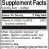 Swanson Premium Beta Carotene (Vitamin A) Inhaltsstoffe Facts