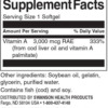 Swanson Vitamin A 10000 IU Inhaltsstoffe Facts