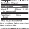 Swanson Vitamin C 1000 mg Inhaltsstoffe Facts