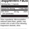 Swanson Zinc Picolinate 22 mg Inhaltsstoffe Facts