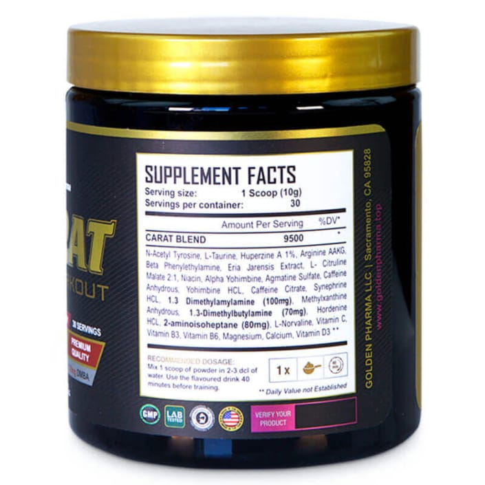 golden pharma Carat DMAA PreWorkout kaufen! Fatburners.at