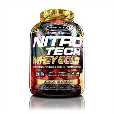 muscletech nitro tech 100 whey gold 2270g banana bliss