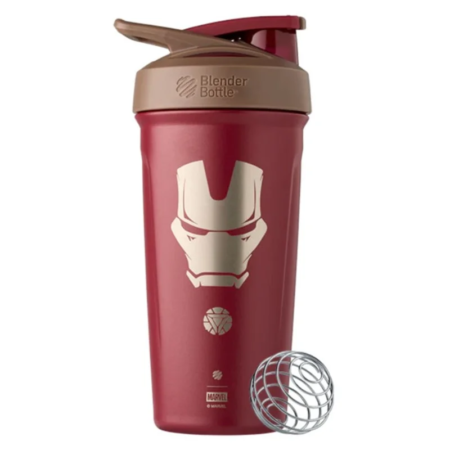 bb strada insulated stainless steel shaker 710ml marvel iron man.webp