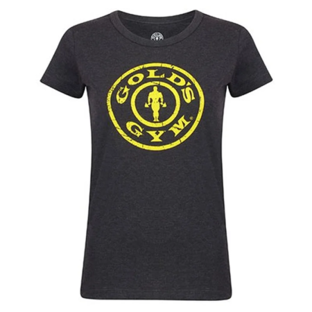 gglts043 golds gym ladies t shirt logo xs charcoal.webp