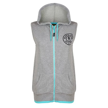 gglswt019 golds gym ladies sleeveless hoodie l grey.webp