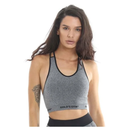 ggltop134 golds gym ladies seamless top m l grey black.webp