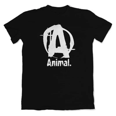 animal basic logo t shirt black s.webp