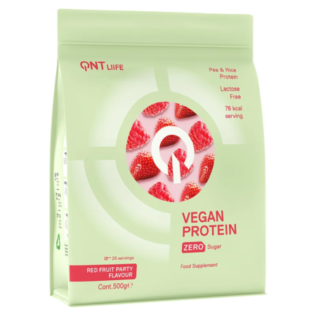 qnt vegan protein 500gr red fruit party.webp